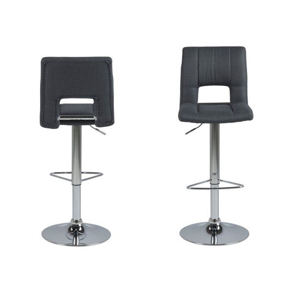 Set 2 scaune pentru bar Actona Wilma Barstool, gri închis-image-2