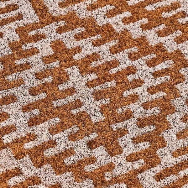 Covoraș de intrare din fibre de nucă de cocos 60x40 cm Boho White – Casa Selección-image-2