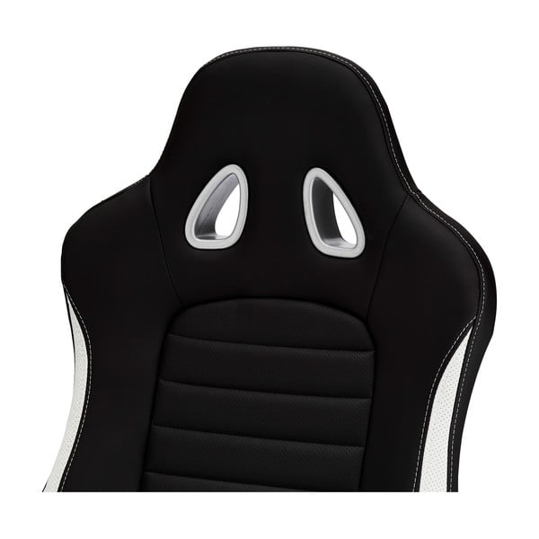 Scaun de birou Furnhouse Speedy 2, negru-alb-image-3