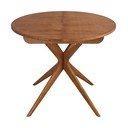 Masă de dining rotundă extensibilă cu aspect de lemn de stejar cu blat suplimentar ø 90 cm Jubi – Ragaba