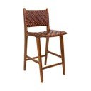 Scaun de bar maro lemn masiv de tec 101 cm Perugia – House Nordic