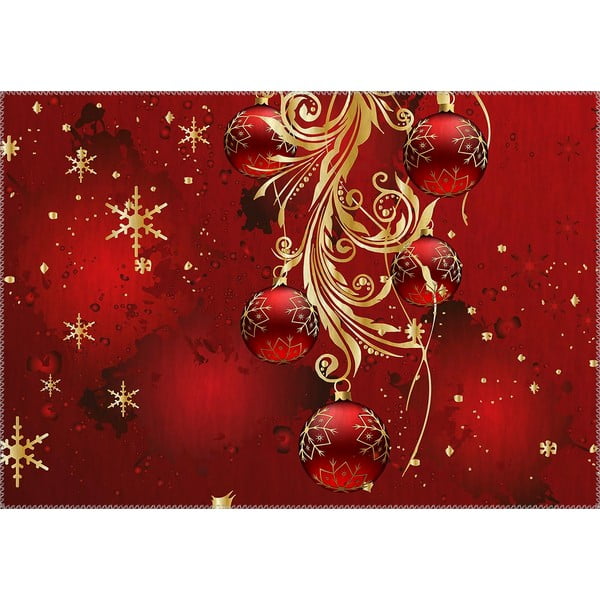 Covor Vitaus Christmas Period Red Decorations, 50 x 80 cm