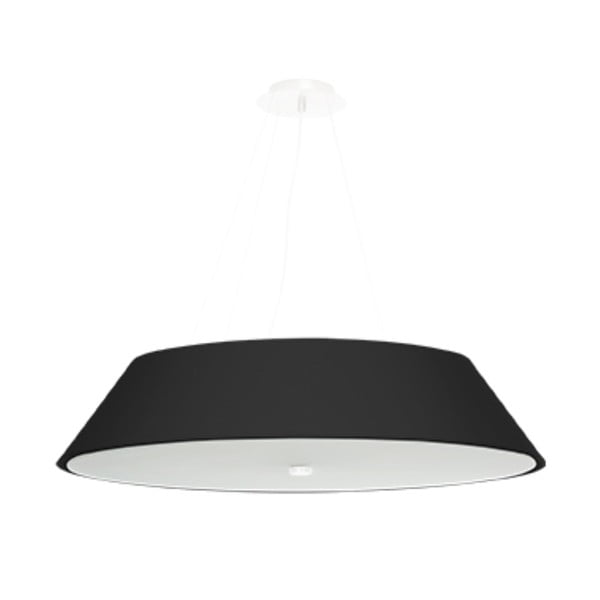 Lustră neagră cu abajur textil ø 70 cm Hektor – Nice Lamps