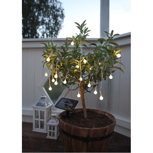 Șirag luminos solar LED Star Trading Balls, 20 becuri, lungime 4,75 m-image-1
