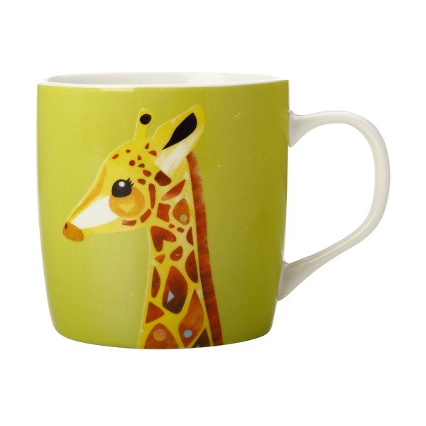 Cană din porțelan Maxwell & Williams Pete Cromer Giraffe, 375 ml, verde