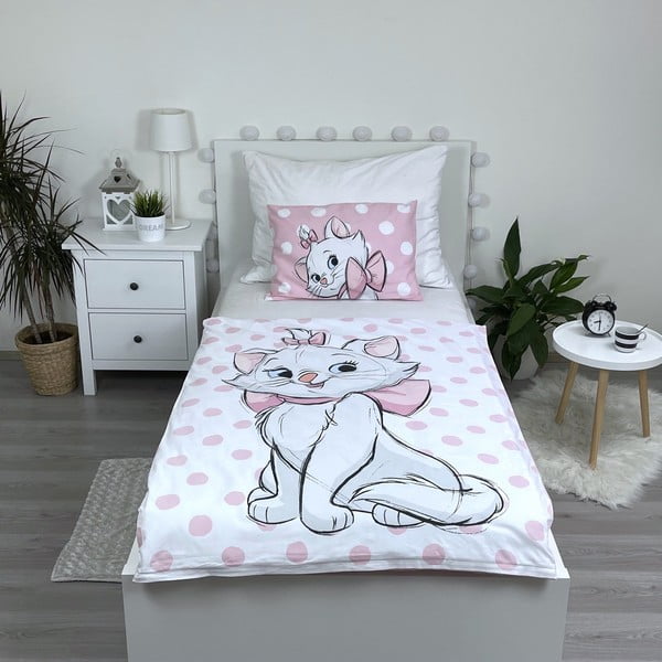Lenjerie de pat pentru copii din bumbac pentru pătuț 100x135 cm Marie Cat – Jerry Fabrics-image-3