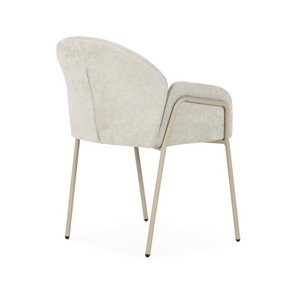 Set de scaune de sufragerie bej 2 buc. tapițat Aslin – MOME-image-4