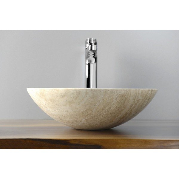 Chiuvetă crem rotundă din piatră ø 40 cm Blok 1 – Sapho-image-2