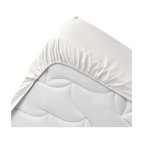 Cearceaf alb din bumbac organic cu elastic 140x190 cm Biolina – douceur d'intérieur-image-3