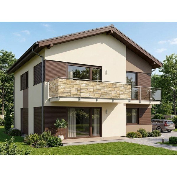 Paravan pentru balcon bej 500x85 cm - Maximex-image-1
