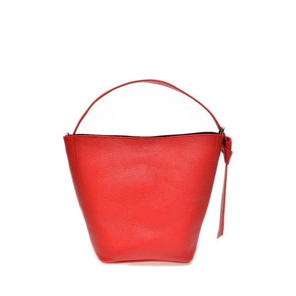 Geantă de mână tote din piele Luisa Vannini, roșu-image-1