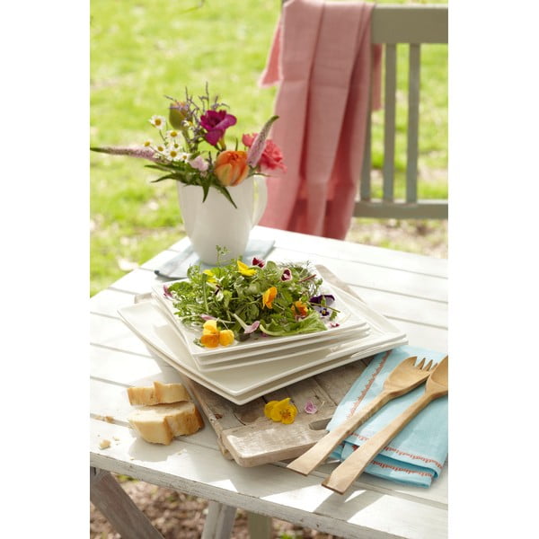 Farfurie adâncă din porțelan Maxwell & Williams East Meets West, 21,5 x 21,5 cm, alb-image-2