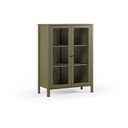 Vitrină verde din lemn de pin 90x120x40 cm Alessandra – Marckeric