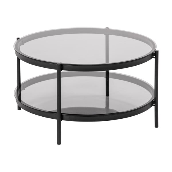 Măsuță de cafea rotundă cu blat de sticlă ø 79 cm Bayonne - Actona-image-4