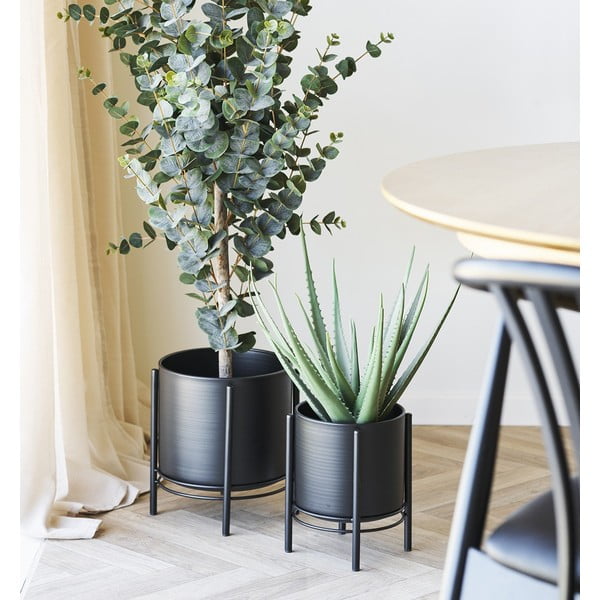Ghivece decorative 2 buc. din metal Svarta – House Nordic-image-1