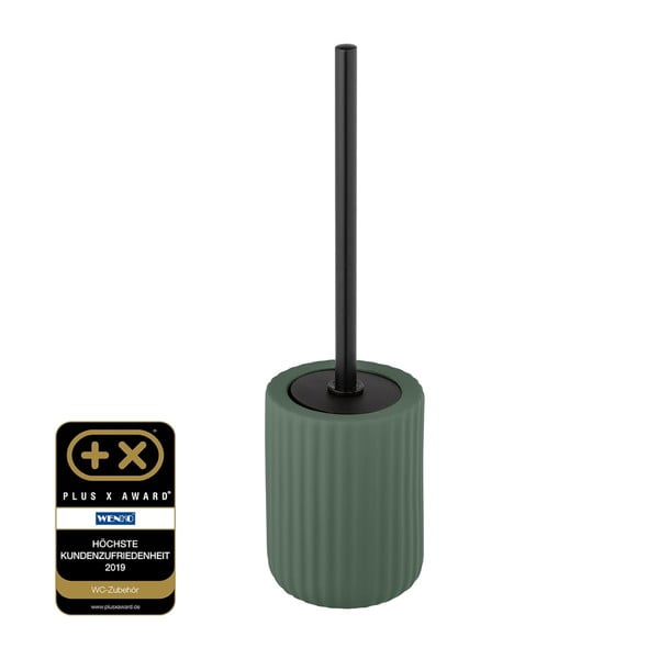 Perie de toaletă cu suport din ceramică Wenko Belluno, verde-image-2
