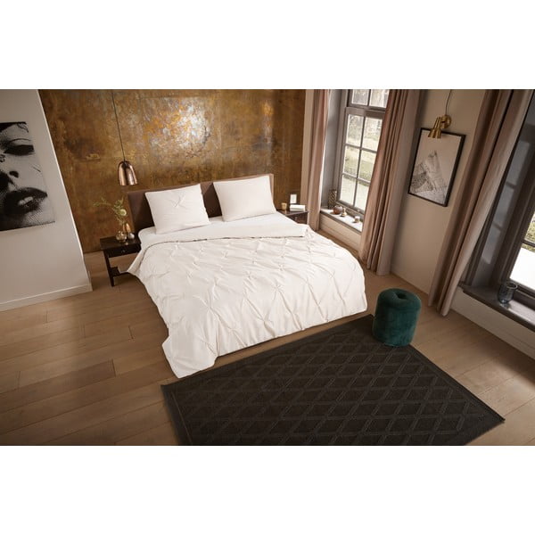 Lenjerie de pat crem din microfibră pentru pat dublu/extinsă 200x220 cm Pure Elegance – Good Morning-image-2