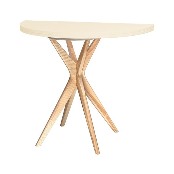 Masă de dining rotundă extensibilă 45x90 cm Jubi – Ragaba