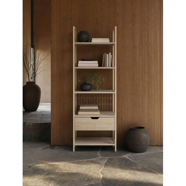 Bibliotecă crem din oțel 60x179,5x40 cm Amara – Marckeric-image-1