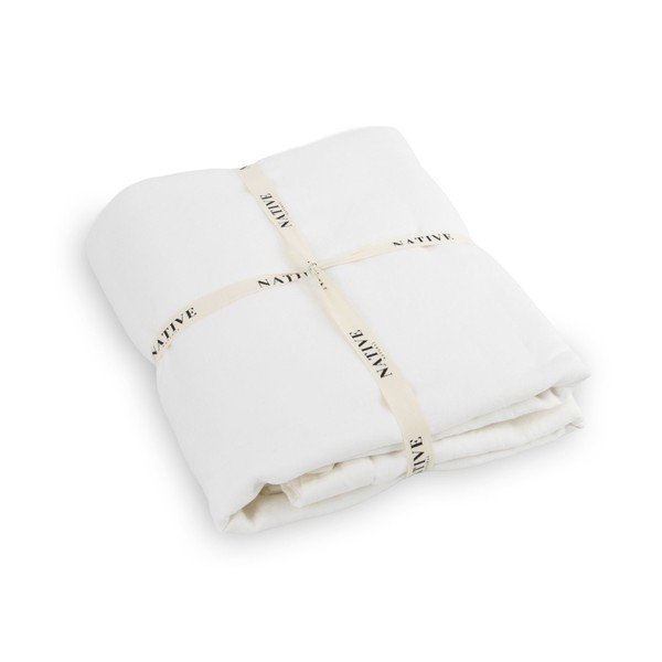 Lenjerie de pat albă din in pentru pat dublu 200x200 cm Blanco – Native Natural-image-3