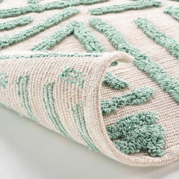 Covor verde mentă-crem lavabil 60x90 cm Athena – douceur d'intérieur-image-3