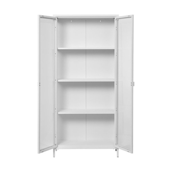 Vitrină albă din metal 80x175 cm Brisbane – House Nordic-image-2