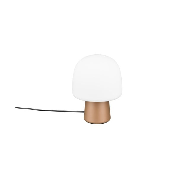 Veioză albă/în culoarea bronz cu abajur din sticlă (înălțime 27 cm) Steen – Trio-image-4