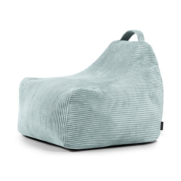 Fotoliu puf pentru copii verde mentă cu tapițerie din catifea reiată Game Amuse – SLOWDOWN