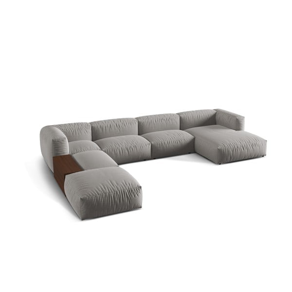 Colțar modular gri deschis (cu colț pe partea stângă /în formă de "U") Martina – Micadoni Home-image-1