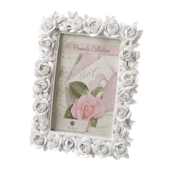 Ramă foto Unimasa Roses, pentru fotografii 10 x 15 cm, alb