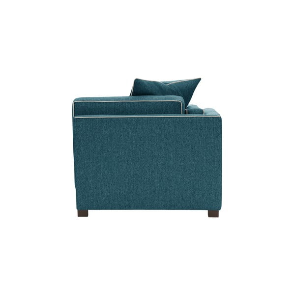 Șezlong cu spătar pe partea dreaptă Rodier Organdi, turcoaz cu tiv crem-image-4