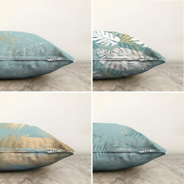 Set 4 fețe de pernă Minimalist Cushion Covers Lagoon, 55 x 55 cm-image-2