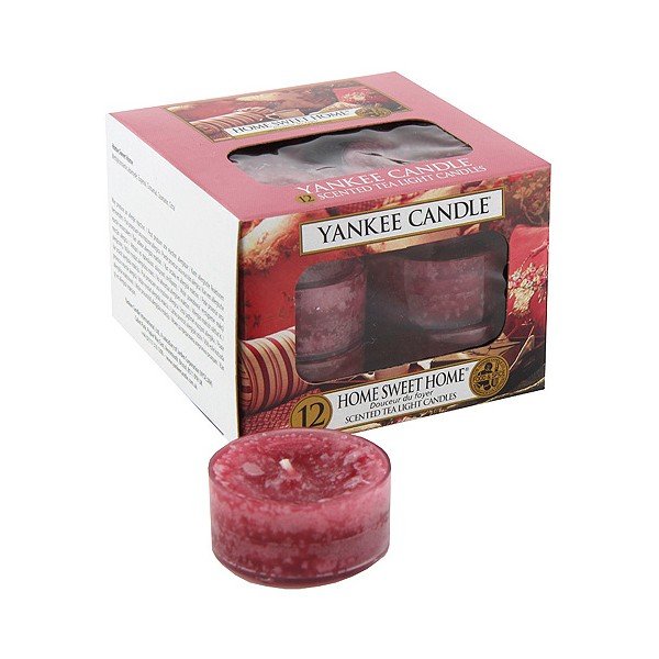 Set 12 lumânări parfumate Yankee Candle Home Sweet Home, timp de ardere 4 - 6 ore