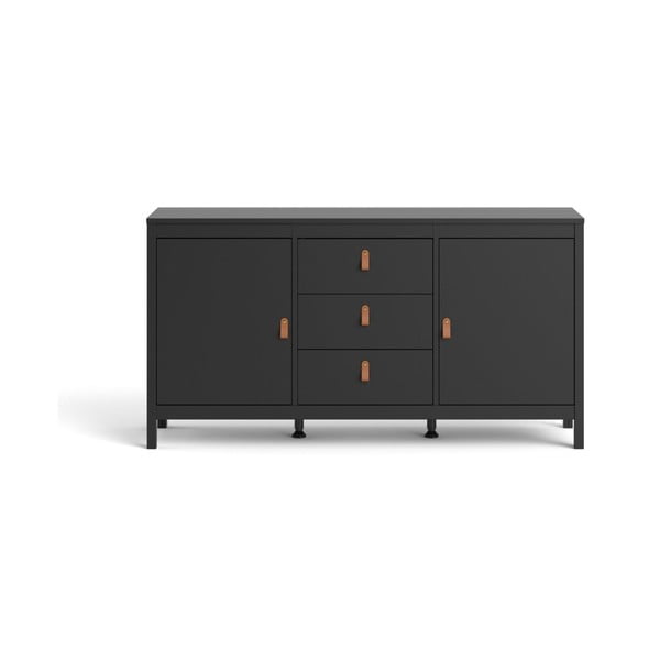 Comodă neagră joasă 152x80 cm Madrid – Tvilum