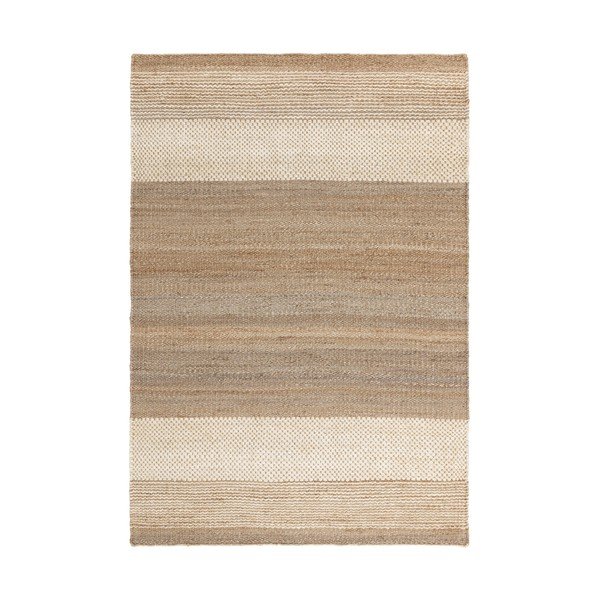 Covor alb/bej reversibil/țesut manual din iută 120x170 cm Cedar – Asiatic Carpets