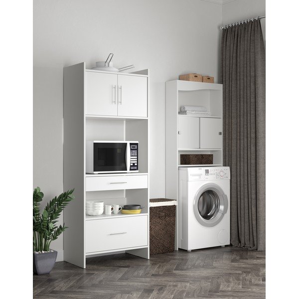 Dulap deasupra mașinii de spălat/ WC alb 64x177 cm Wave – TemaHome-image-1