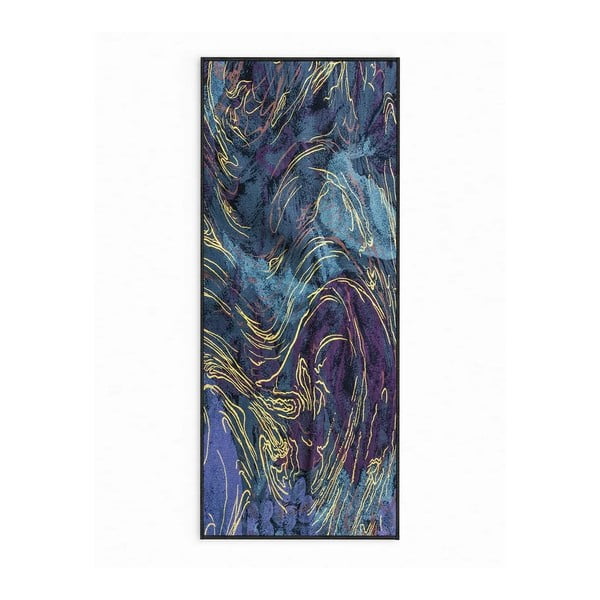 Covor albastru închis lavabil 80x150 cm Swirls – Oyo Concept