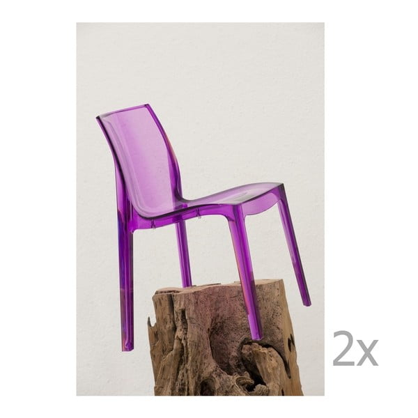 Set de 2 scaune Castagnetti Ophelia, violet