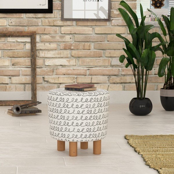 Taburet cu picioare din lemn Cono Sway, ⌀ 41 cm-image-1