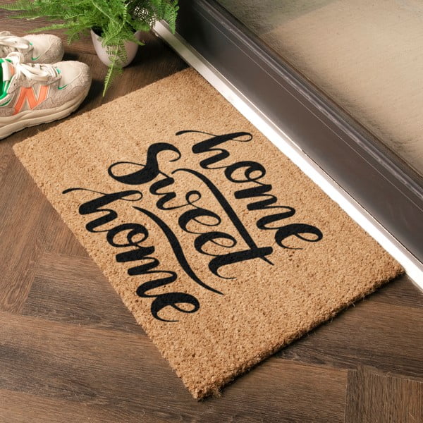 Covoraș de intrare din fibre de nucă de cocos 40x60 cm Home Sweet Home – Artsy Doormats-image-1