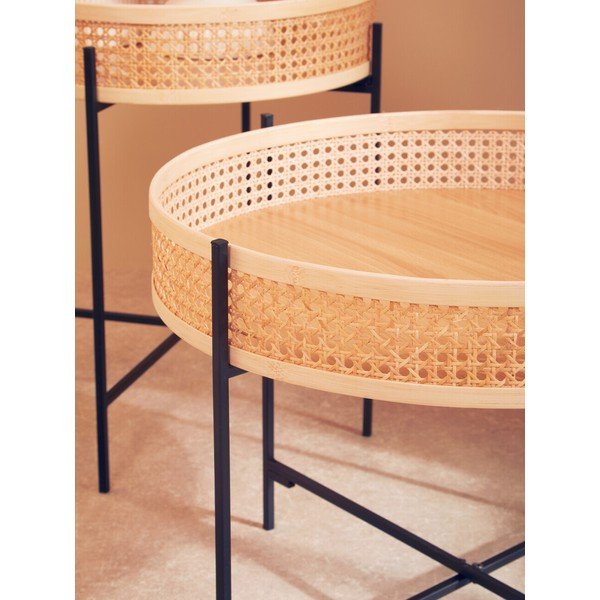 Măsuță de cafea în culoare naturală rotundă din ratan ø 60 cm Depok – Premier Housewares-image-4