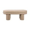 Bancă bej cu tapițerie din țesătură bouclé Fern – Dutchbone