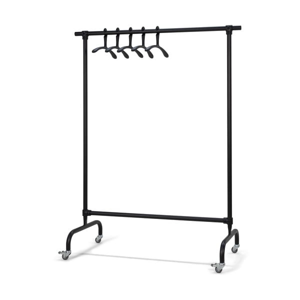 Suport pentru haine negru cu roți din metal Luuk – Spinder Design-image-2