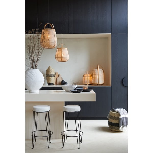 Scaun de bar alb tapițat (înălțime șezut 73 cm) Alice – Light & Living-image-3