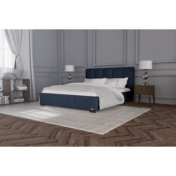 Pat dublu Guy Laroche Home Allure, 160 x 200 cm, albastru închis-image-1