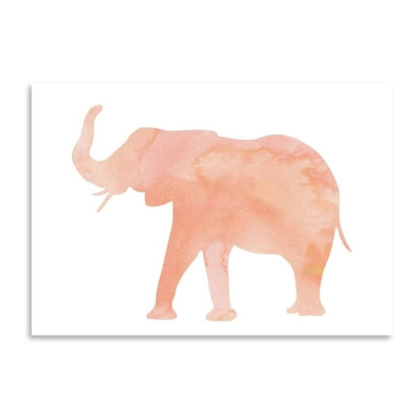 Poster Americanflat Elephant Blush, 30 x 42 cm