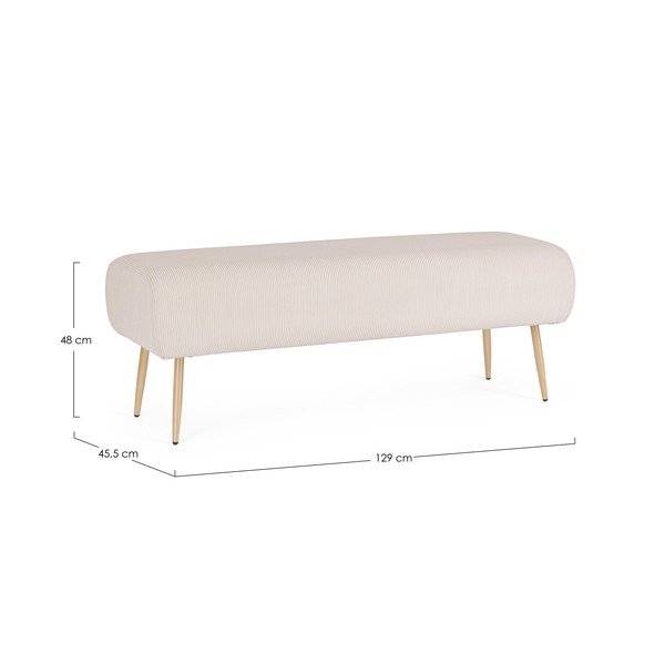 Bancă albă capitonată Olga – Bizzotto-image-3