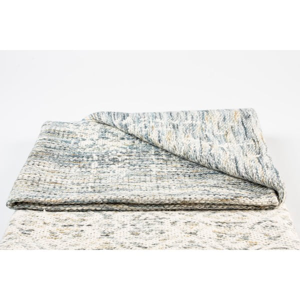 Pled din bumbac White Label Liv Blue 130 x 170 cm-image-2