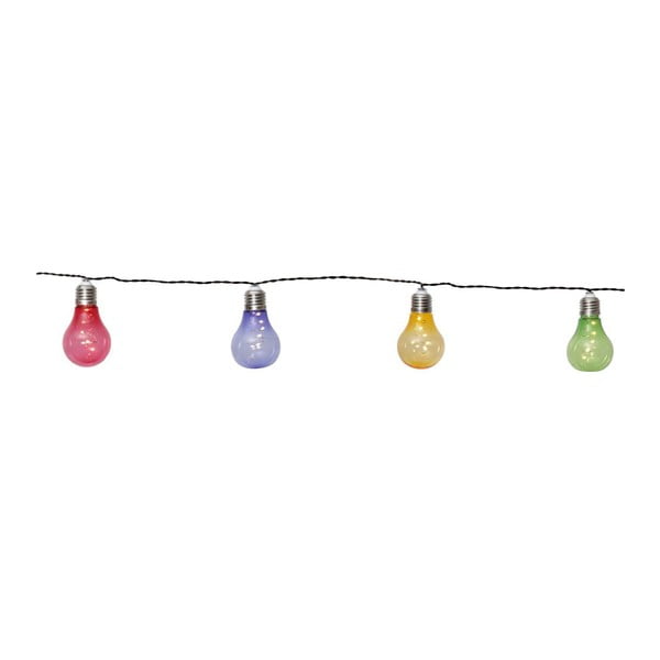 Șirag luminos solar LED pentru exterior Star Trading Glow, multicolor, lungime 1,9 m