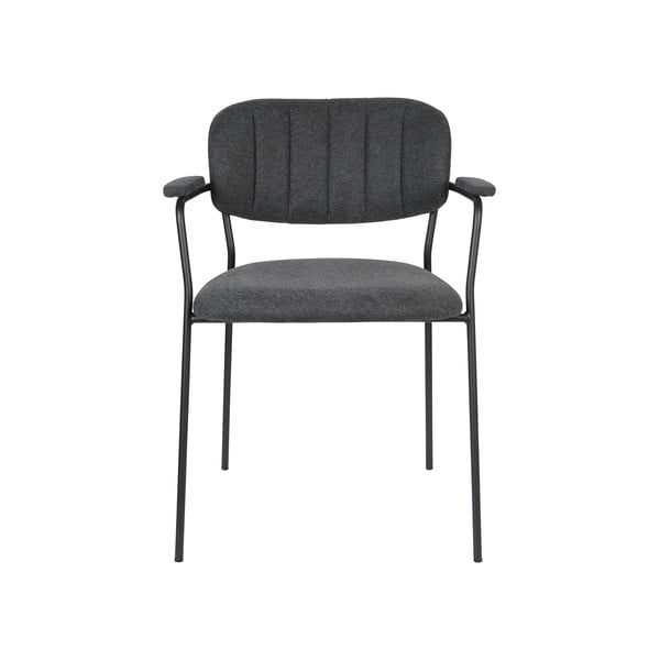 Scaune de dining gri-antracit 2 buc. Jolien – White Label-image-2